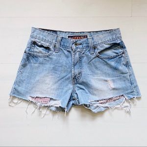 LEVIS 527 cut offs light denim shorts sz 30